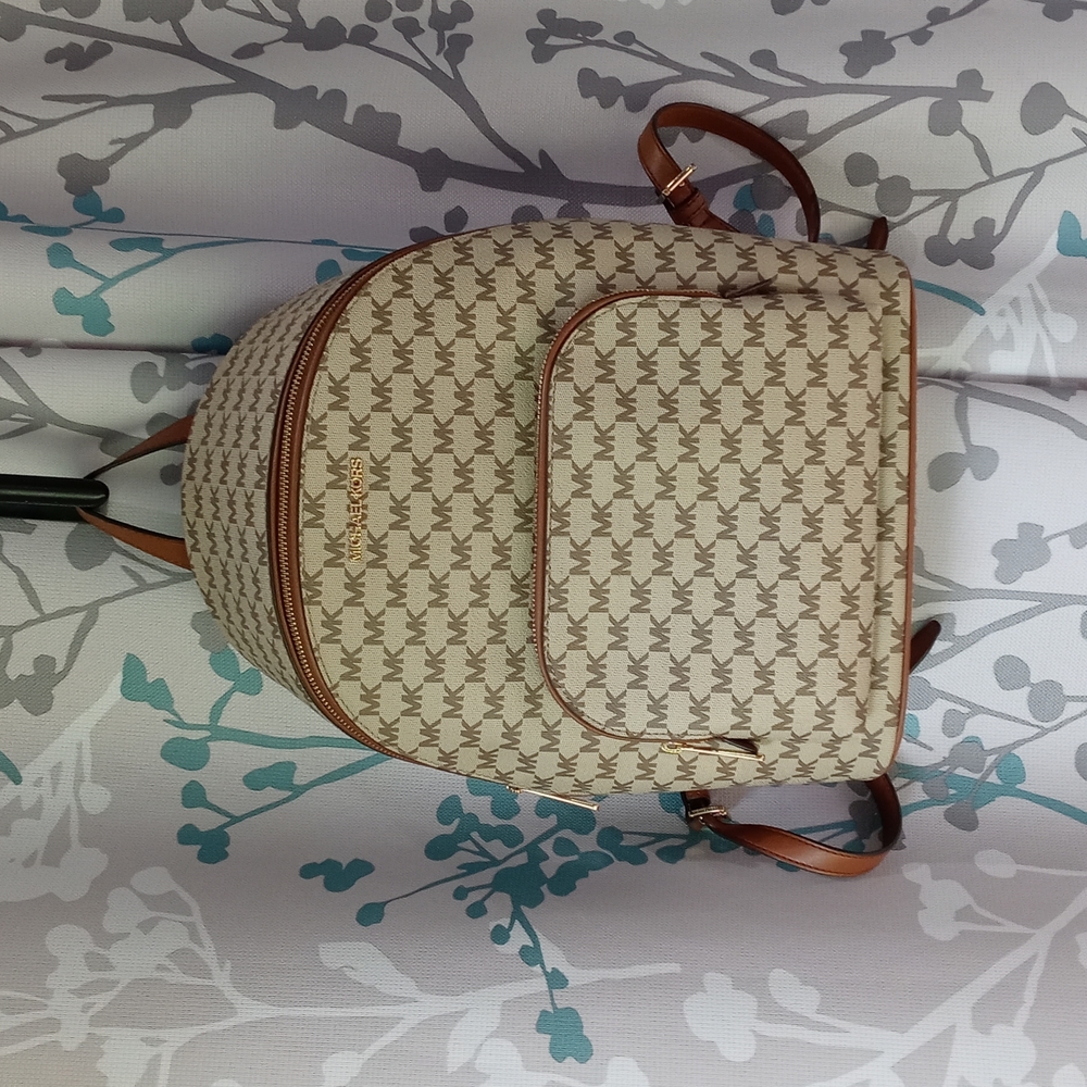 Michael Kors tan big backpack